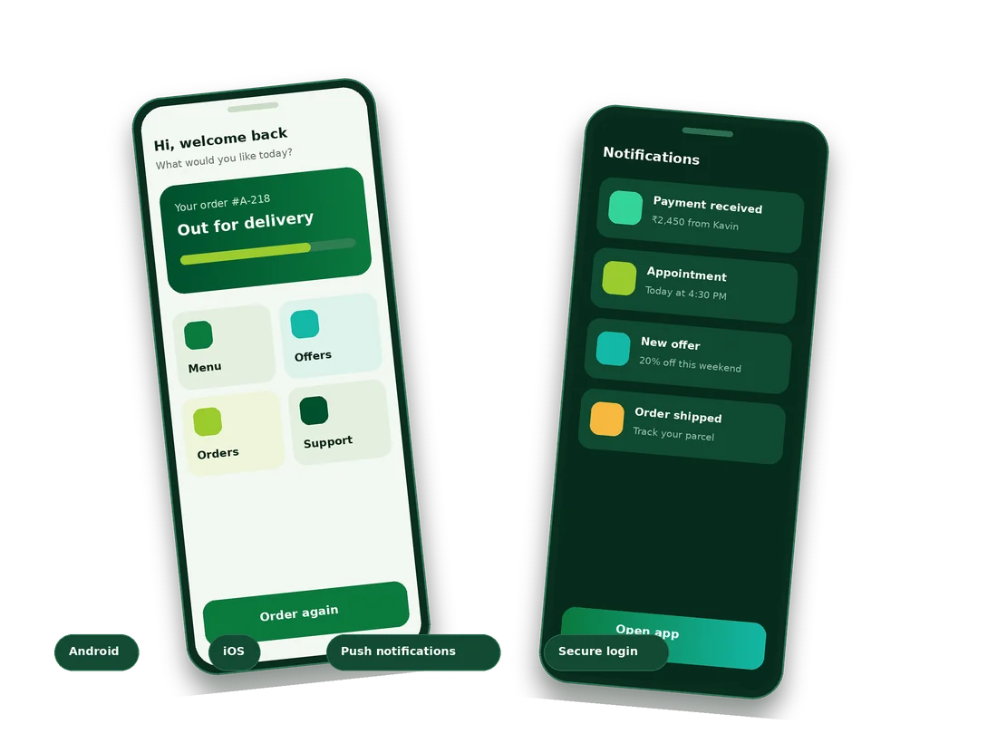 Mobile App Development — software interface illustration